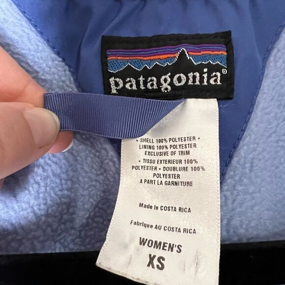 Vtg PATAGONIA Blue Fleece Winter Outdoor Jacket XS - Picture 12 of 15